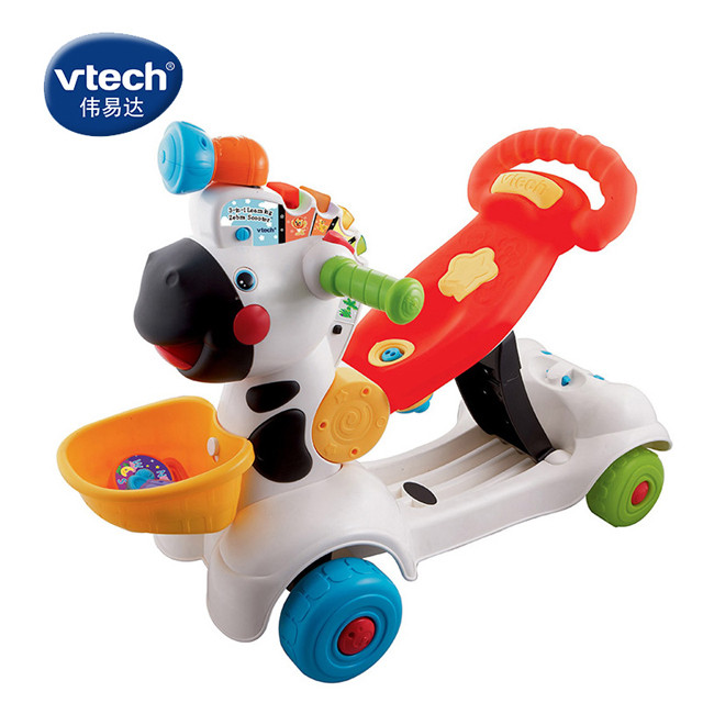 伟易达 vtech 小斑马多功能车学步车踏行车滑板车 白