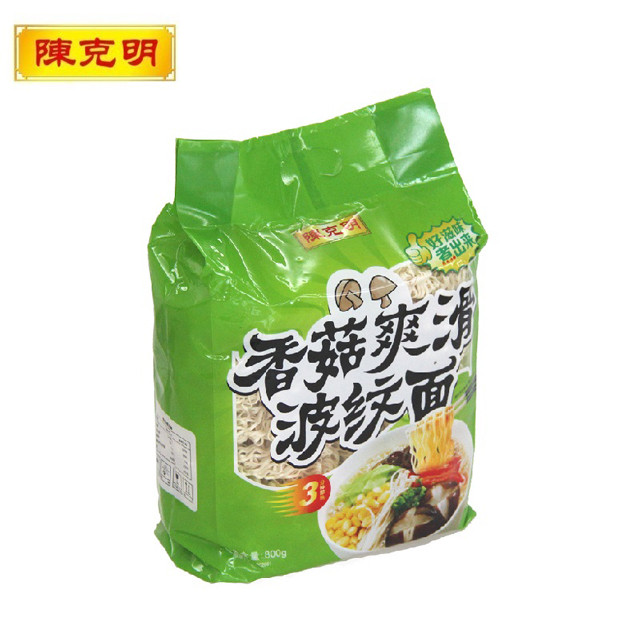 陈克明 香菇爽滑波纹面条800g