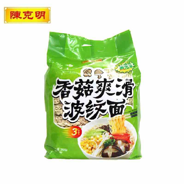 陈克明 香菇爽滑波纹面条800g