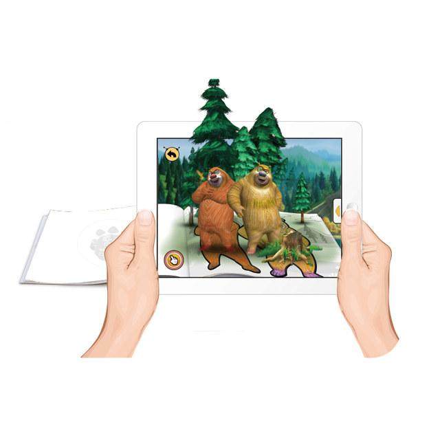 熊出没ar儿童3d立体涂色绘本 儿童画画书 小熊尼奥神笔立体画