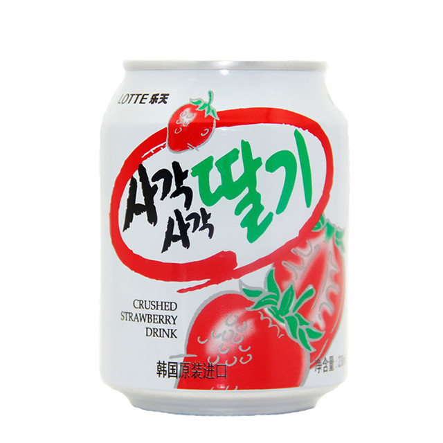 乐天草莓水果饮料238ml/罐【6罐装】