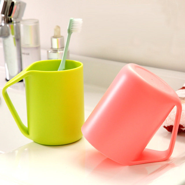 百易特 可倒立带手柄杯刷牙漱口杯2个随机 byt-aa1473