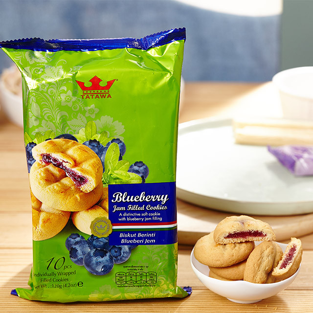 tatawa草莓果酱软馅曲奇饼干120g/袋【2袋装】