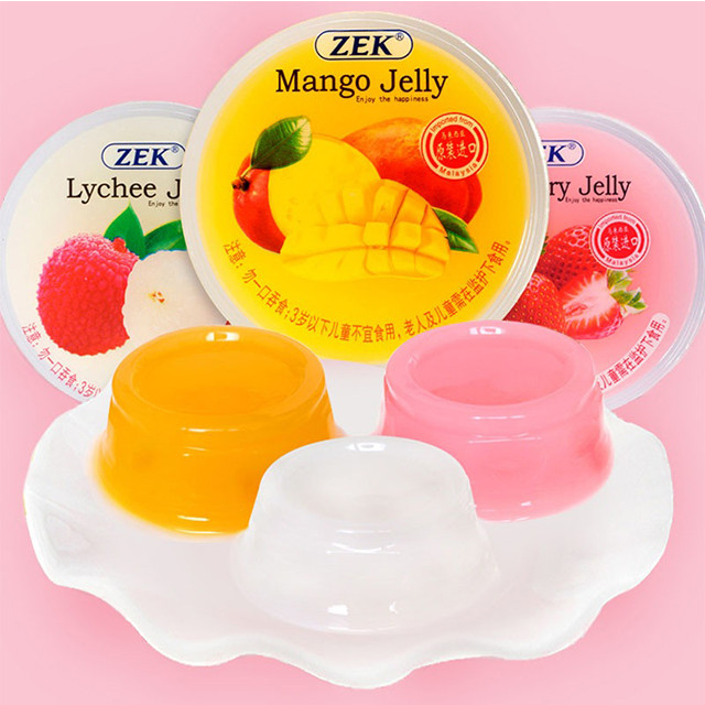 zek三合一水果味果冻(芒果味,荔枝味,草莓味)255g(3杯)【2份装】