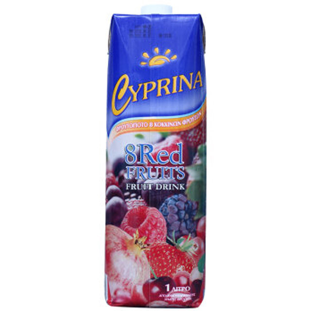 cyprina塞浦丽娜 8种红色水果果汁饮料 1l*2盒