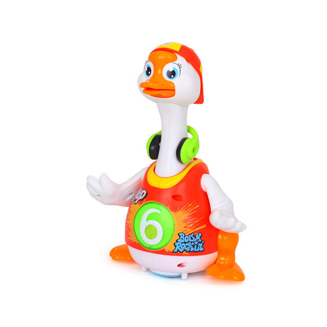 汇乐摇摆鹅儿童益智婴儿学爬玩具颜色随机一只